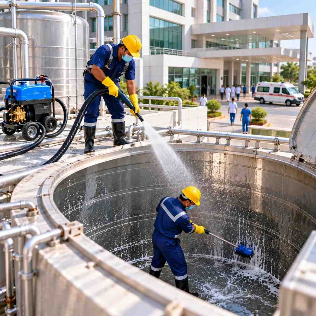 Hospital Water Tank Cleaning